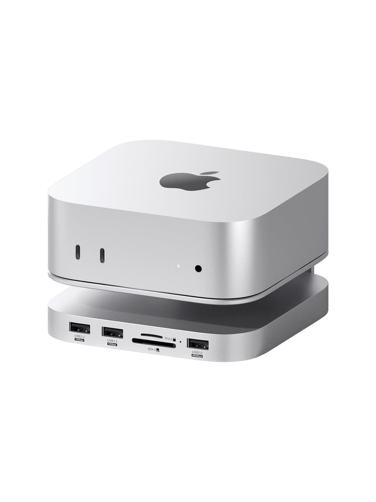 – Mac mini M4 Hub & Stand with SSD Enclosure, 3 in 1 USB Type-C Docking Station with M.2 NVMe SSD Case, 10Gbps USB3.2 Gen2, SD4.0, TF4.0, 5V/2A Power Supply for M4 Pro (MC60)