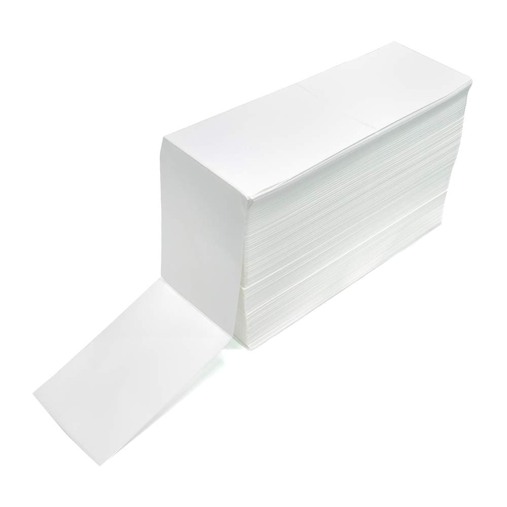 L LIKED 3000 Fanfold 4" x 6" Direct Thermal Labels, with Perforated line for Thermal Printers - Compatible with Zebra & Rollo Printer (4" x 6" - 3000 Labels)