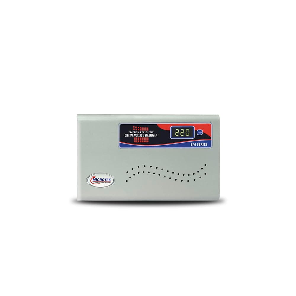 MICROTEKEM4150+ 150V-280V Digital Display Voltage Stabilizer (Grey)