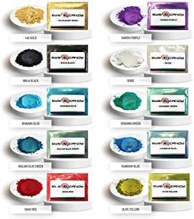 Eye Candy Pearl "Eye Candy" Sample Set of 10 B Pigments Pearl Resin Powder Pearl Powder Coloring Agent Color Powder 1.8 oz (50 g)