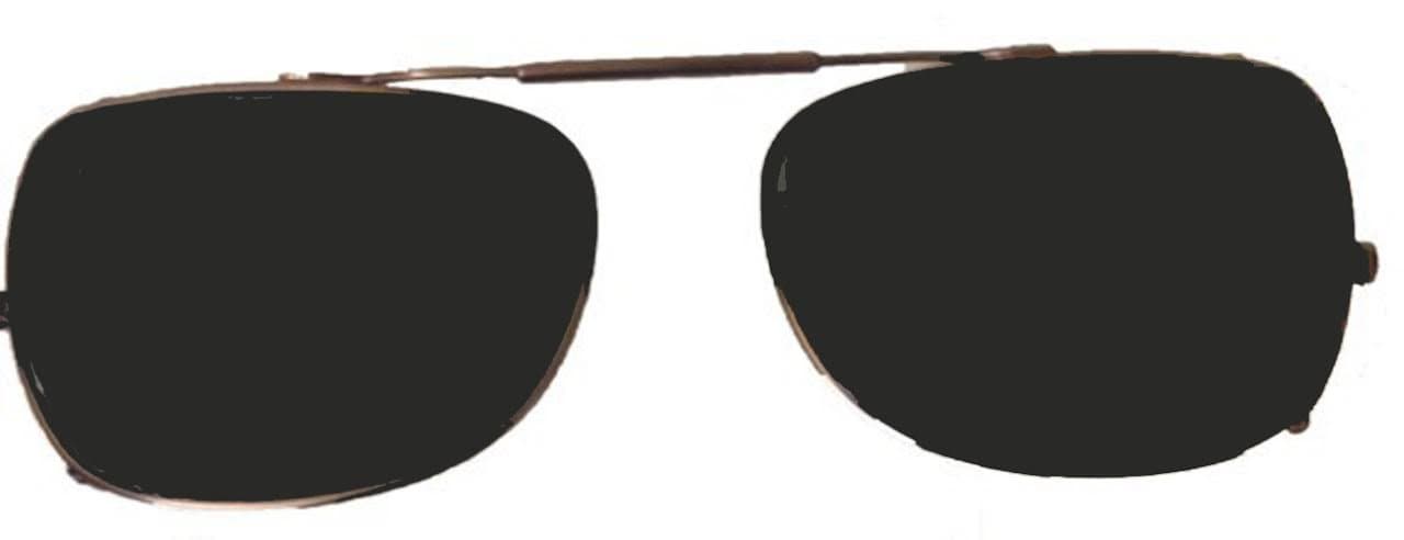 Visionaries Polarized Clip on Sunglasses - Way - Bronze Frame - 57 x 45 Eye