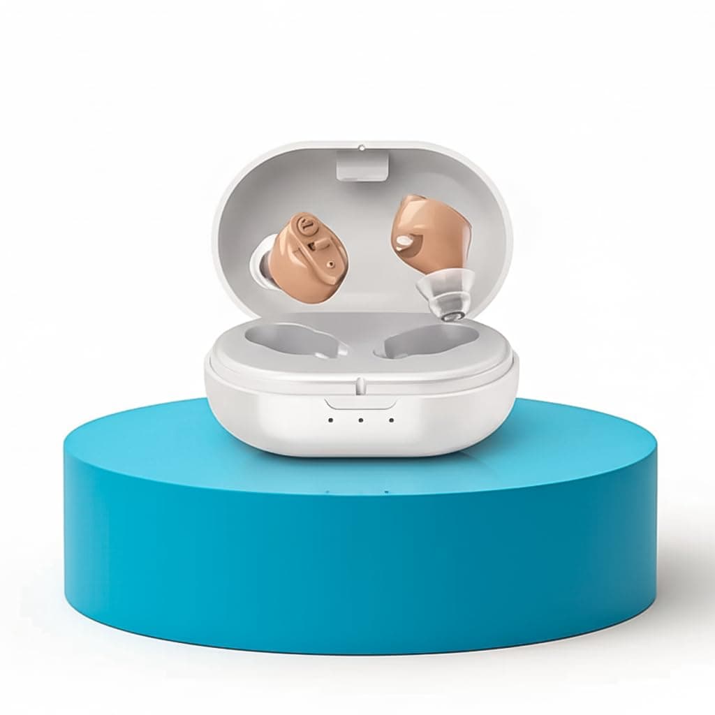 - Rechargeable Hearing Aid Machine For Ear Old Age | Ear Machine For Hearing Old Age | Invisible Ear Machine For Seniors | Hearing Aid For Old Age With Auto Noise Cancellation | Magnetic Charging Case | Free Dry Kit | 1 Year Warranty | 30H Battery