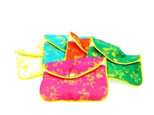 Chinese Silk Pouches 12pcs 4 1/2" X 3 1/2"
