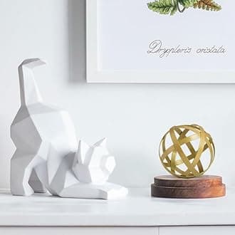 Everydecor Small Gold Metal Band Decorative Sphere