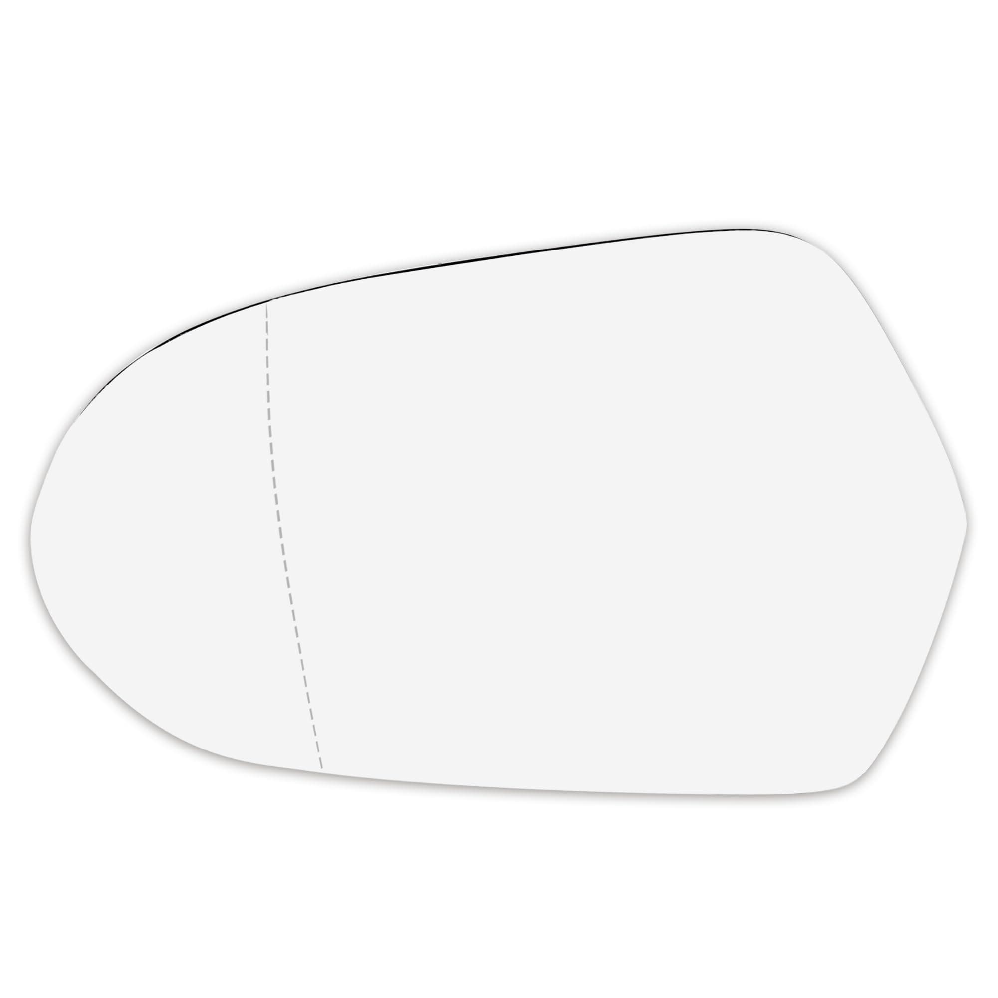 X AUTOHAUX Car Rearview Mirror Glass Replacement with Backing Plate Heated Left Side Driver Side for Audi A6 Quattro S6