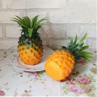 Singeek 2 Pcs Artificial Fruits Environmental PU Heavy Pineapple Simulation Of Fruit Toy For Kids House Wedding Decoration