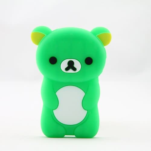 Phaetonnice 3D Cute Bear Silicone Skin Case Cover for Apple iPod Nano 7th Generation 7G - Green