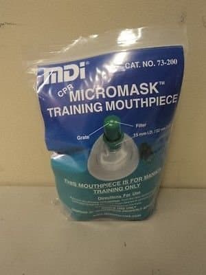 10X New Green Mdi Cpr Micromask Training Mouthpiece Manikin Replacement 73-200
