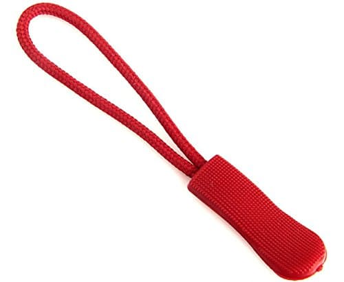 Lifreak Zipper Pulls 10pcs Nylon Cord Non-slip Gripper (Blood Red)