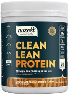 Vegan Protein Powders by Nuzest - Clean Lean Protein - Chocolate Peanut Butter - Plant Based Pea Protein Shake - Low Carb - Gluten Free - Dairy Free - 500g (20 Servings)