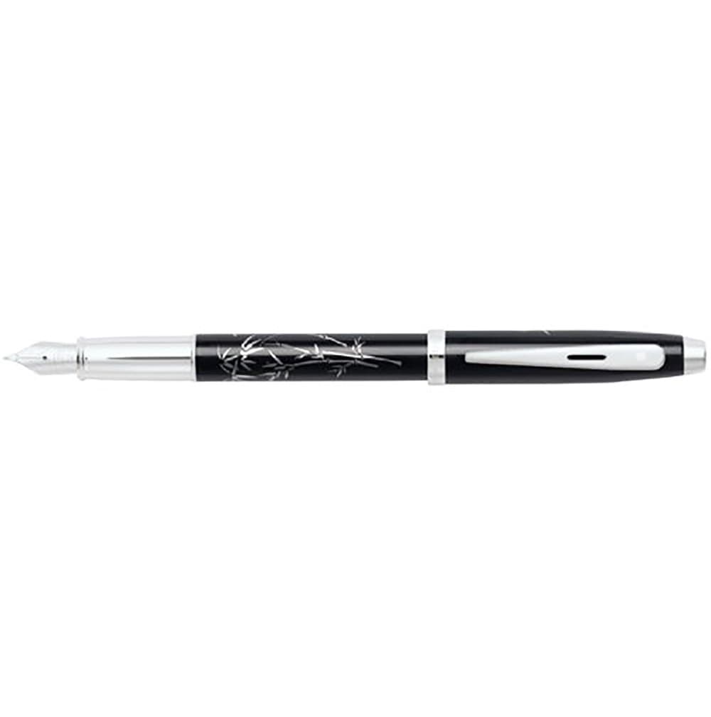 Sheaffer 100 Fountain Pen Fine Lacquer Black Bamboo Design
