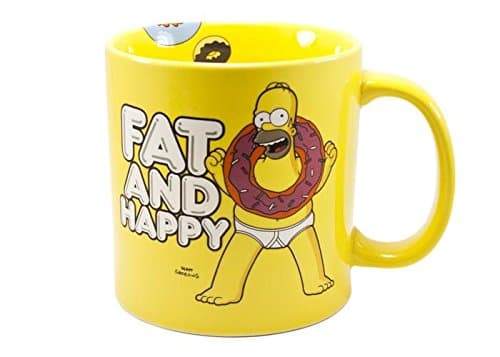 Simpsons Fat and Happy 20 oz Mug