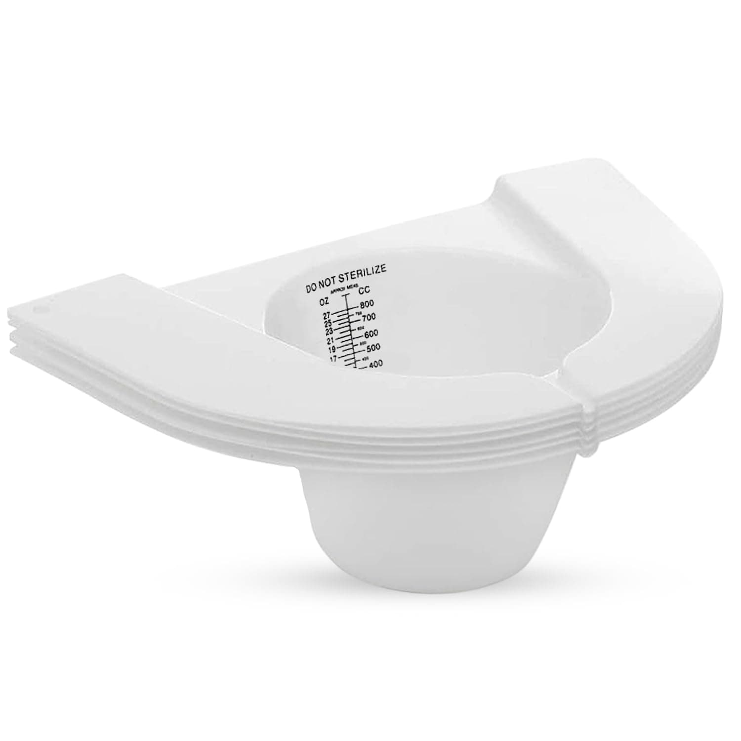 Specimen Collection 5 Pack Frosted Urine Measuring Containers with Clear Readings, Sturdy and Durable, Universal