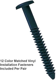 Exterior Solutions Standard Louver Exterior Vinyl Shutter, Bedford Blue (Pair), 15 Inch x 67 Inch