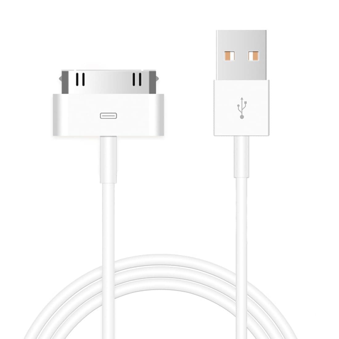 Pocxwa 1-Pack 30-Pin Charger Cable Compatible for Old iPhone 4 4S 3G 3GS, iPad 1 2 3, iPod Touch, iPod Nano USB Fast Charge & Sync Charging Cord