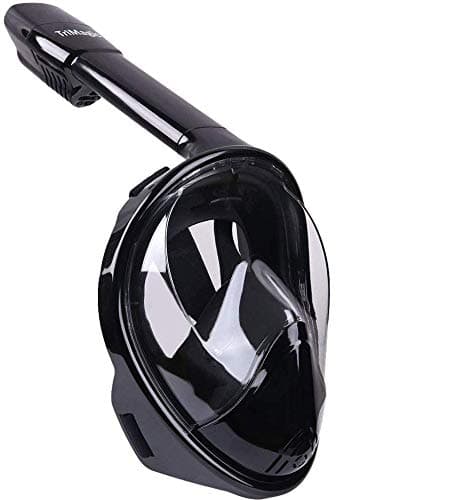 TriMagic 180° Full face Snorkel mask with Large Viewing Area for Adult (M)