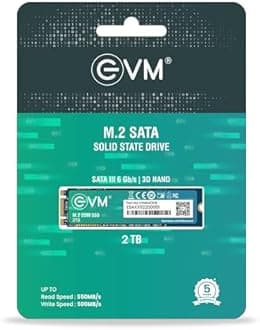 EVM 2TB M.2 (2280) SATA Internal SSD - 550MB/s Read & 500MB/s Write - 5-Year Warranty (EVMM2/2TB)