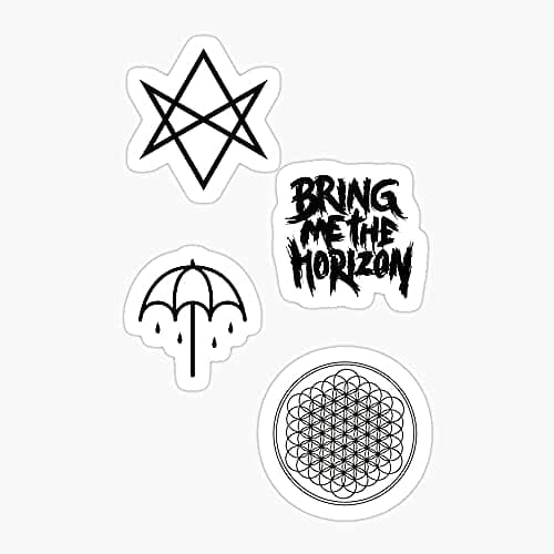 Pierce Horizon Metal Veil Emo Sleeping BMTH with Alt Me PTV Sirens Bring The Sticker Decal Vinyl - Peel and Stick to Any Smooth Surface