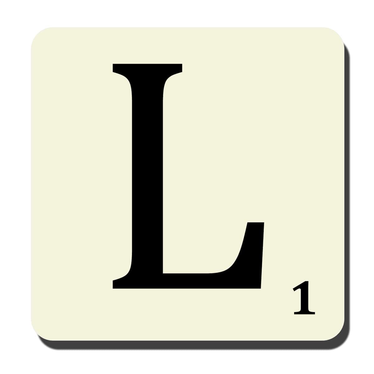 Alphabet Coasters - Letter L | 90mm x 90mm MDF Coaster | Made in the UK | DigiPrint Graphics (COASTER012)