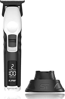 Supreme Trimmer 2Spee ST622 – Cordless Beard & Hair Trimmer for Men | 2-Speed Motor, 180 Min Runtime, Zero-Gap Adjustable Blade, Digital Display, Removable Blade Design