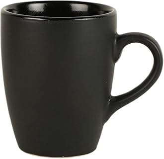 Sanskriti Ceramic Black Matte Finish Serving Coffee Mug, Tea Cup/Plain Ceramic Mug/Ideal Gift for Boys & Girls - 1 Piece, 300 ML