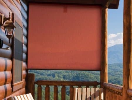 Indoor Outdoor Roller Blind Solar Shade - 6'x6' Terracotta Rust