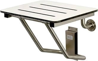 Kingston Brass KBSS1816 Adascape Shower Seat, Brushed Stainless Steel