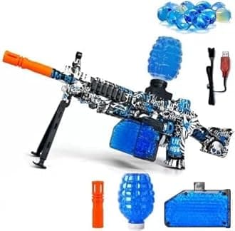 Pitinxa Piitinxa Fresh Gel Water Blaster Gun Automatic Electric Operated Gun for Kids-Adults High Speed Upto 50 Feet Range Including Gel Balls(M249)