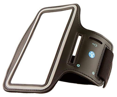 iPhone Running Band - Running armband with key holder for Apple iPhone 6 (4.7”) By NJM (Black)