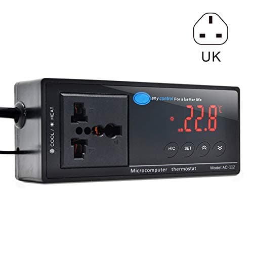 ROKOO Digital LED Temperature Controller Thermostat for Aquarium Reptile AC-112