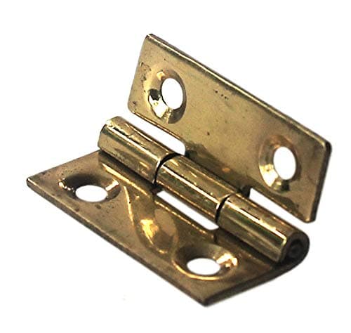 10x Hinges Solid Brass 1" for Small Cabinet Furniture by Wynn Works