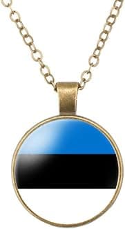 World Most Countries Flag Zinc Alloy Necklace Pendant Necklace for Men Women