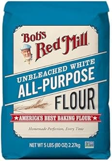 Bob's Red Mill Unbleached All Purpose Flour, 5lb (Pack of 1) - Organic, Vegan, Kosher