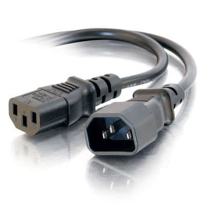 6ft 16 AWG 250 Volt Computer Power Extension Cord (IEC320C14 to IEC320C13)