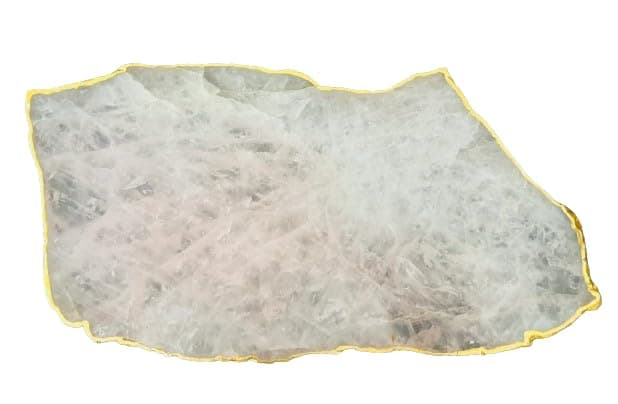 GenericLarge Quartz display board with gold rim size 40x23x1.8cm