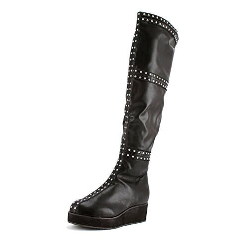 No Difference Bleeker Platform Womens Size 8 Black Fashion Over the Knee Boots
