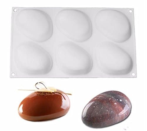 Professional Moule Zen 6 Cavity Stone Shape Silicone Cake Mold Pastry Tools
