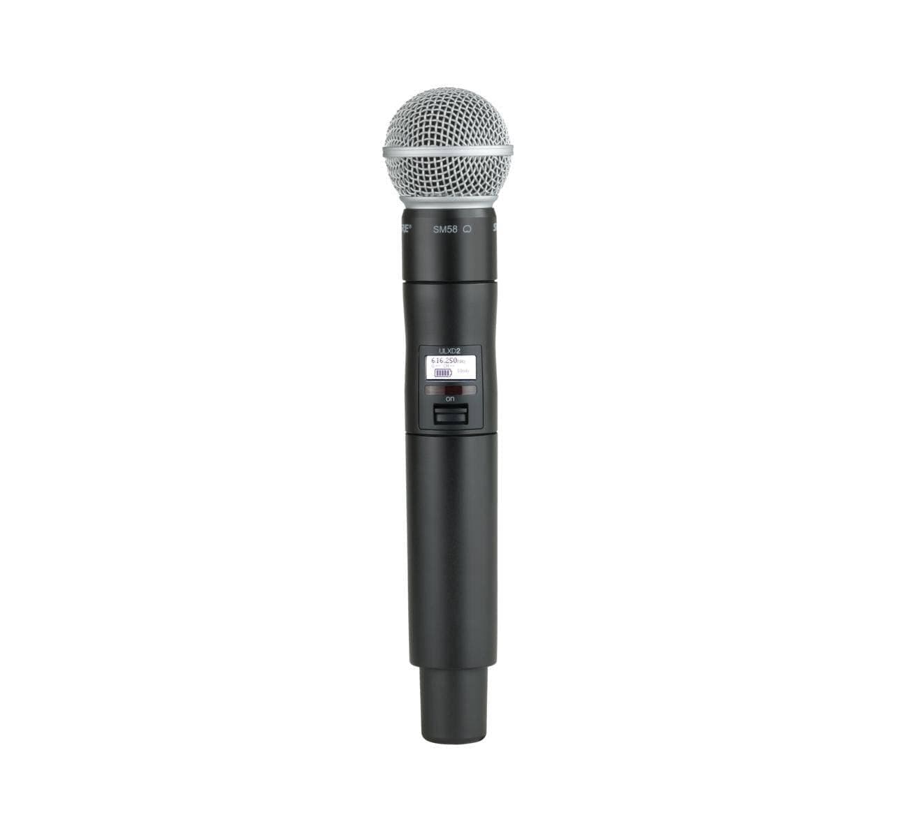 Shure ULXD2/SM58 Handheld Transmitter with SM58 Vocal Mic Capsule - for use with ULX-D Digital Wireless Microphone Systems, Receiver Sold Separately | J50A Band (ULXD2/SM58=-J50A)