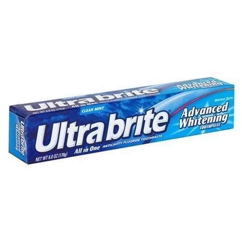 10 Ultra Brite Clean Mint Advanced Whitening Toothpaste, 6-oz. Tubes by Ultra Brite