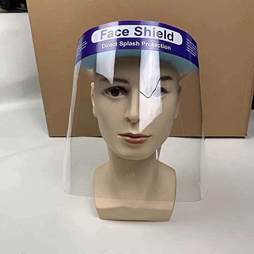 5 PACK Unisex Reusable Safety Face Shield, Adjustable Transparent Full Face Protective Visor with Eye & Head Protection, Anti-Spitting Splash Facial Cover for Women Men (5 PACK)