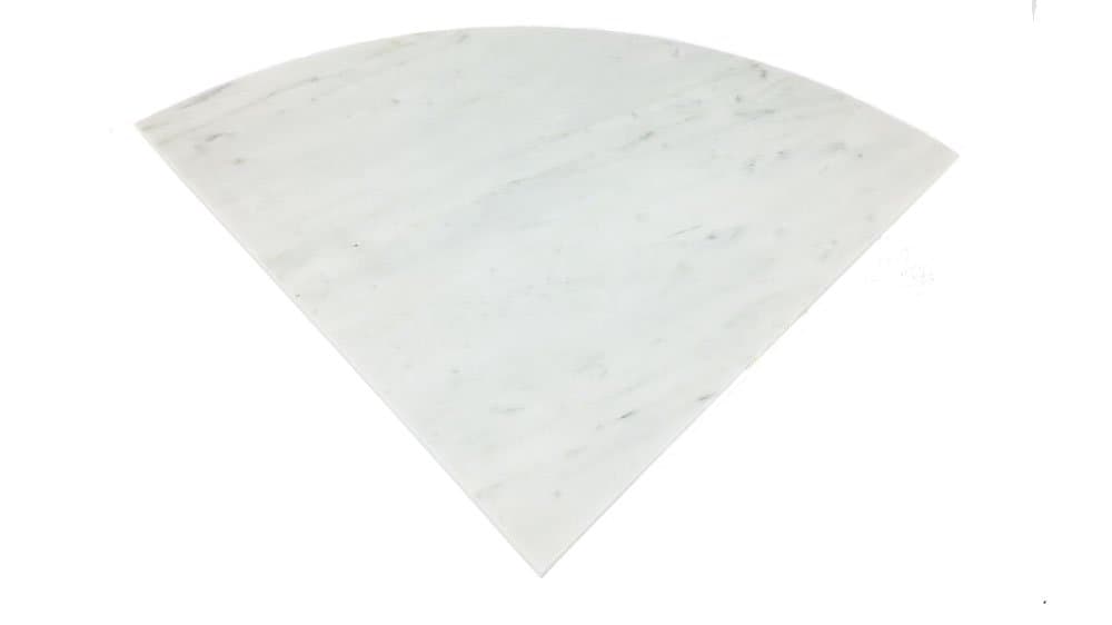 Tenedos Italian White Carrara Marble Polished 18'' Corner Solid Surface Wall Mount Shower Seat