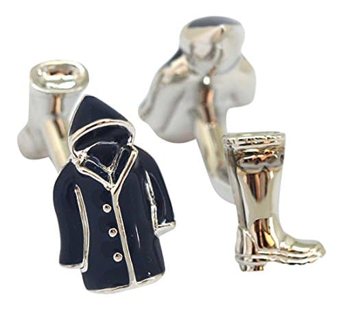 Babette Wasserman Men's Raincoat and Wellies Cufflinks