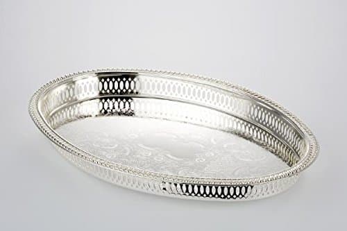 Gallery Tray Oval Decorated 37.0 x 26.0 cm Silver-Plated
