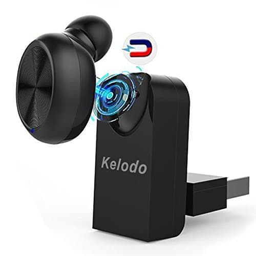 Bluetooth Headphone, Kelodo Bluetooth 4.1 Stereo Driving Earphone Headset, Hands Free Earset Built-in Microphone Lightweight Earbud (Car Phone Holder Included) for iPhone Samsung Huawei LG,etc (1 Pcs)