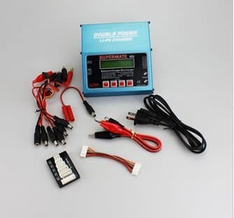Dynam Supermate DC6 AC/DC 5A 50W LCD Balance Charger Discharger Double Power LiPo Battery Charger with 60W 100-240V Adaptor