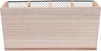 Vintage 4 Compartment Wooden Cutlery Holder Utensil Organiser Storage Caddy