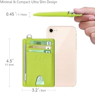 FurArt Credit Card Holder Wallet, Slim RFID Blocking Minimalist Women's Card Wallet
