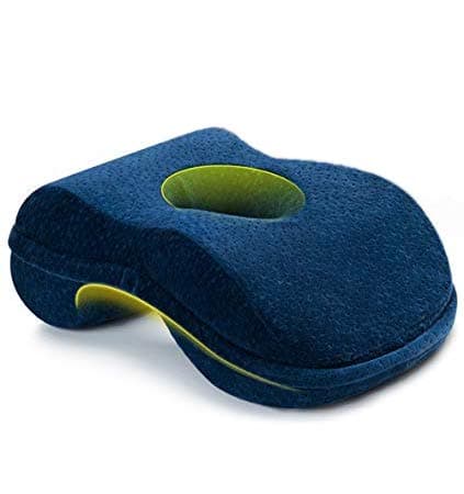 WOWSEASoft Nap Donut Pillow, Ergonomic Memory Cotton Wedge Pillow for Sleeping, Slow Rebound Desk Nap Pillow (Slightly Hard) for Slender Ladies & Teenagers, Comfortable Washable Velvet Cover