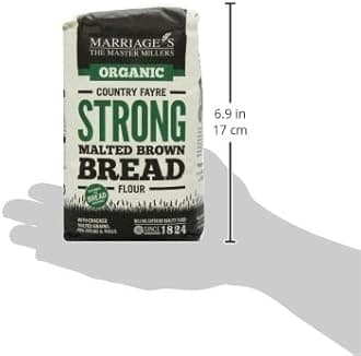 Marriages Organic Country Fayre Strong Malted Brown Bread Flour 1 kg (Pack of 6)