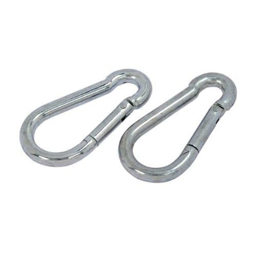 SNAP HOOK (CARBINE) - BZP STEEL - M8 (5/16IN.) 2PC